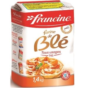 Francine Farine de Blé, All-Purpose Wheat Flour, T45, 1.4 kg