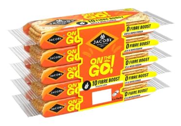 Jacobs On the Go! Fibre Boost Oats & Wholegrain Crackers, Pack of 2