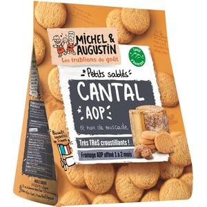Michel & Augustin Petits Sablés Cantal AOP,Savoury Biscuits with Nutmeg