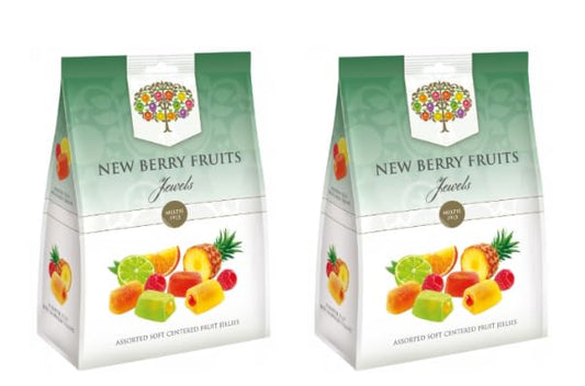 New Berry Fruits Jewels Assorted Soft Centred Fruit Jellies, Multi-Mix, Pack of 2