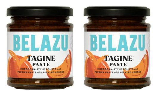 Belazu Tagine Paste, Moroccan-Style Tomato and Paprika Paste with Pickled Lemons - (Pack of 2)