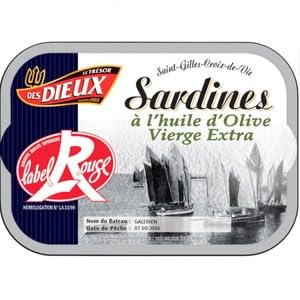 Le Tresor des Dieux Label Rouge Sardines Huile De Olive 115g