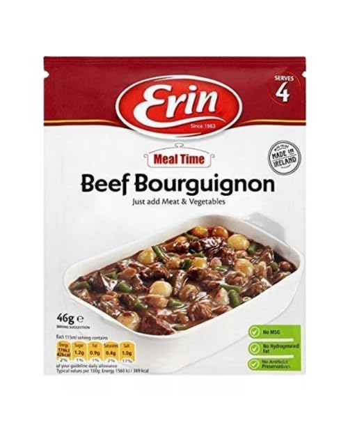Erin Meal Time Beef Bourguignon Mix, Just Add Meat and Vegetables, No MSG, 46g