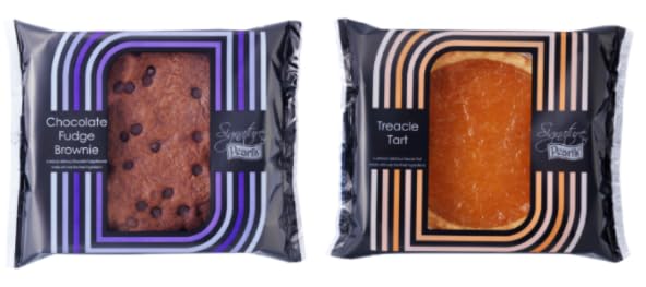 Signature Pastries Chocolate Fudge Brownie and Treacle Tart.