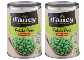 D'aucy Petits Pois Extra Fine, Pack of 2
