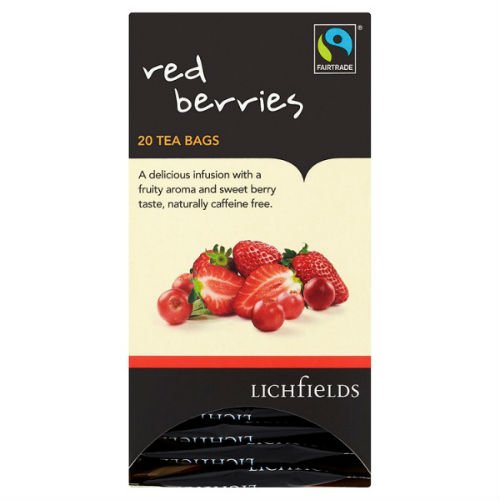 Lichfields Red Berries Fairtrade Tea Bags, Pack of 20 Bags