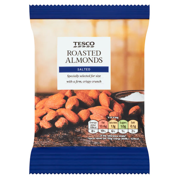 Tesco Roasted & Salted Almonds, 100g