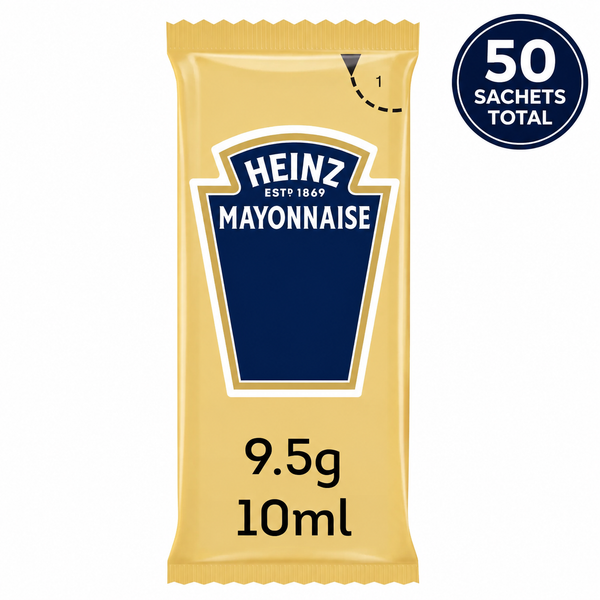 Heinz Mayonnaise Individual Sachets 9.5g (Pack of 50)