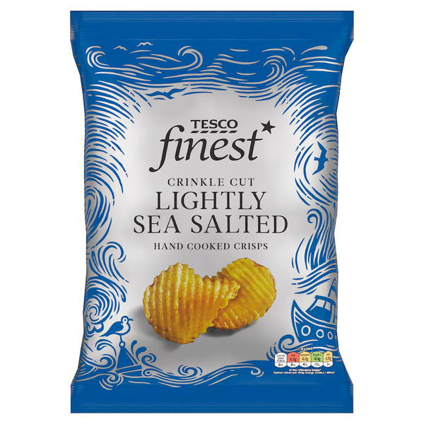 Tesco Finest Lightly Sea Salted Crinkle Cut Crisps, 150g