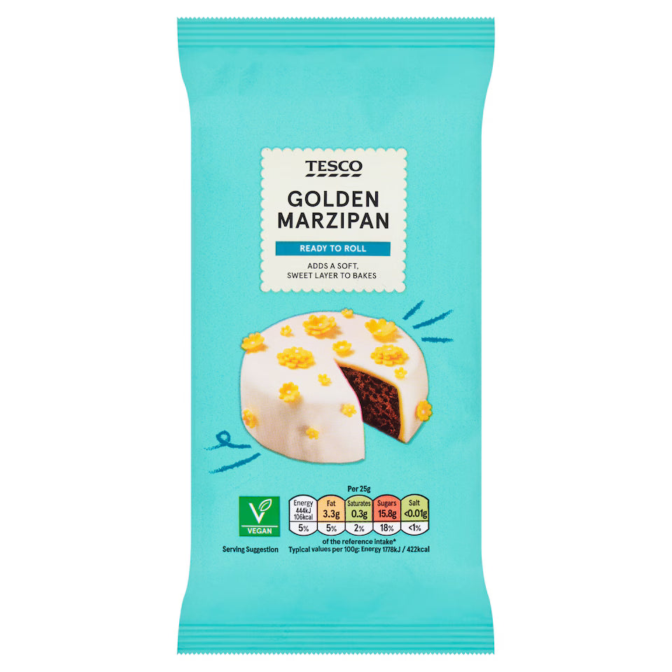 Tesco Sweet Golden Marzipan Ready to Roll 500g