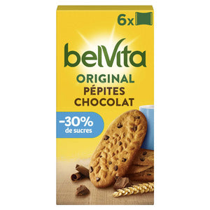 LU Belvita Biscuits Cereales Et Pépites De Chocolat Moins de Sucres 300g