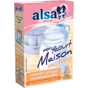 Alsa Préparation Yaourt Maison Onctueux (32 pots) 8g (4x2g)