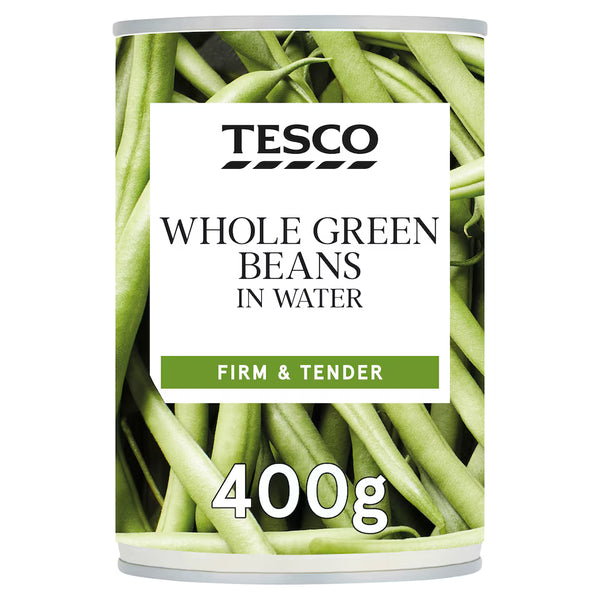 Tesco Whole Green Beans In Water, 400g