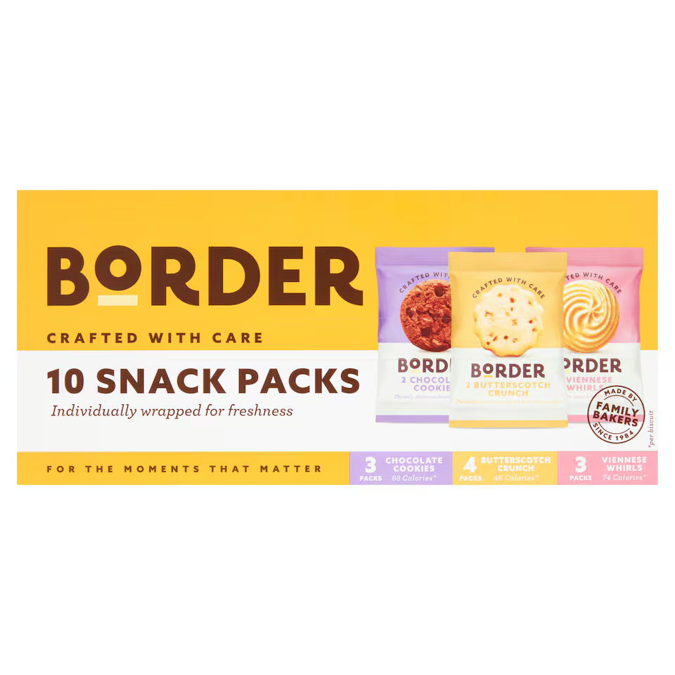 Border Biscuits 10 On The Go Snack Packs 260g