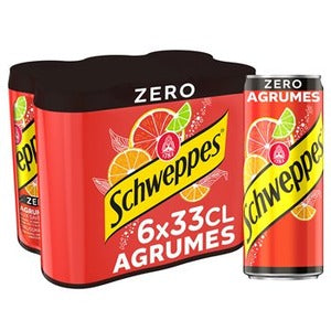 Schweppes Agrumes Tonic Citrus Fruits Flavored 0% Light (Cans) 6x33cl