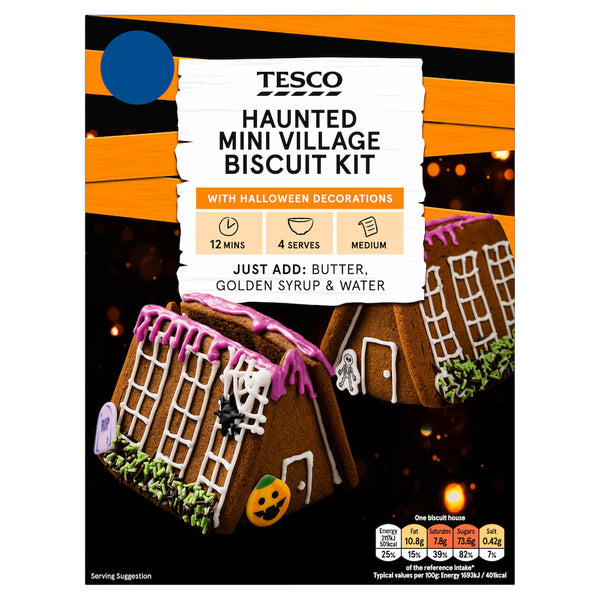 Tesco Haunted Mini Village Biscuit Kit 387g