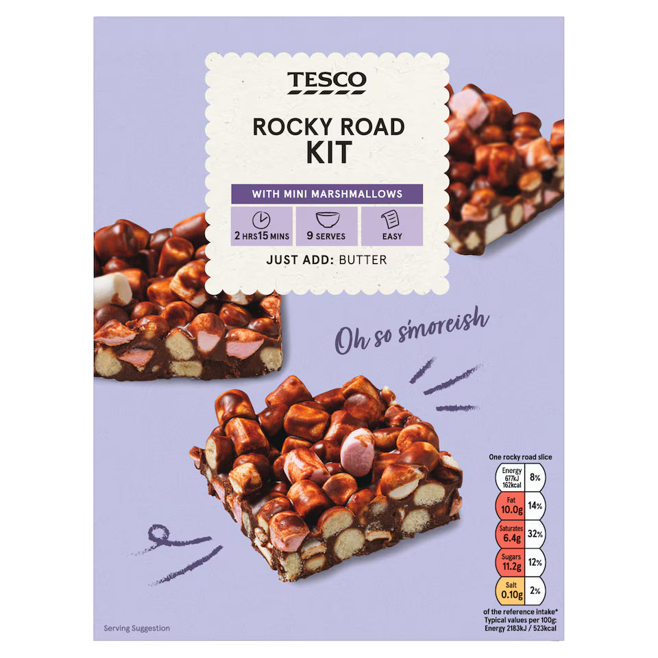 Tesco Rocky Road Traybake Kit 225g