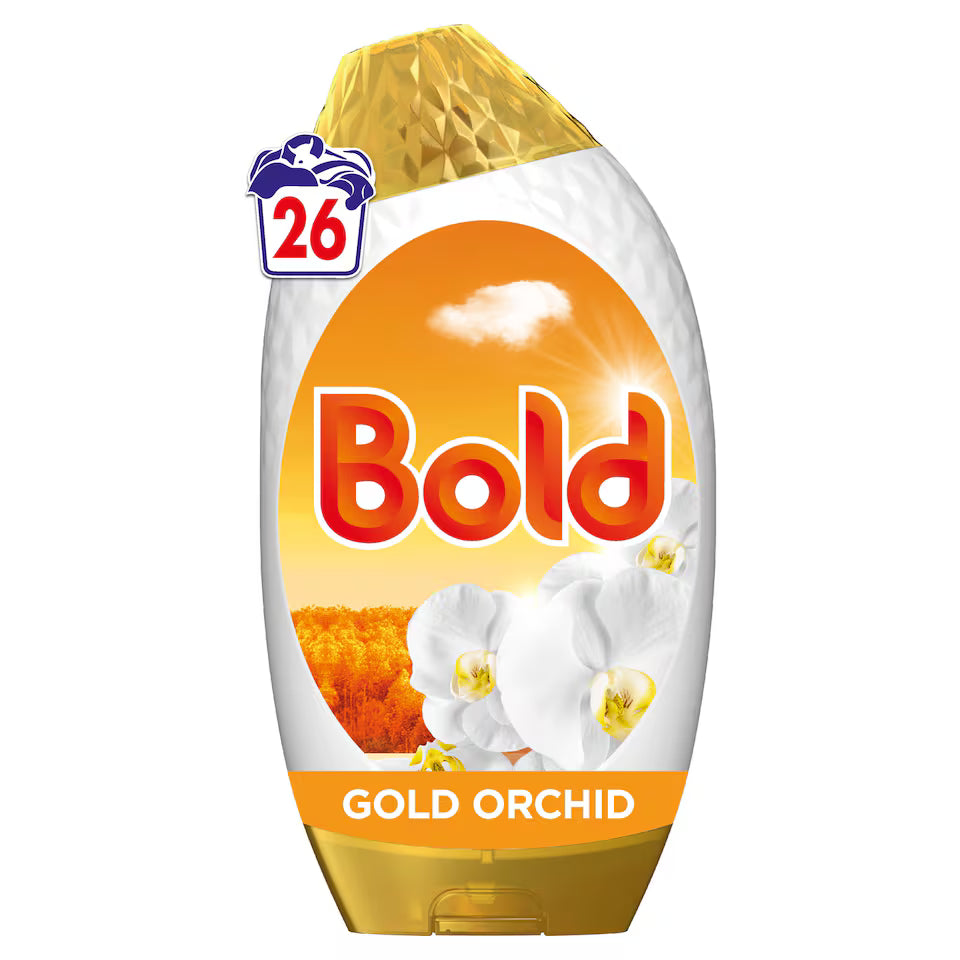 Bold Washing Liquid Gel Gold Orchid 26 Washes 858ml
