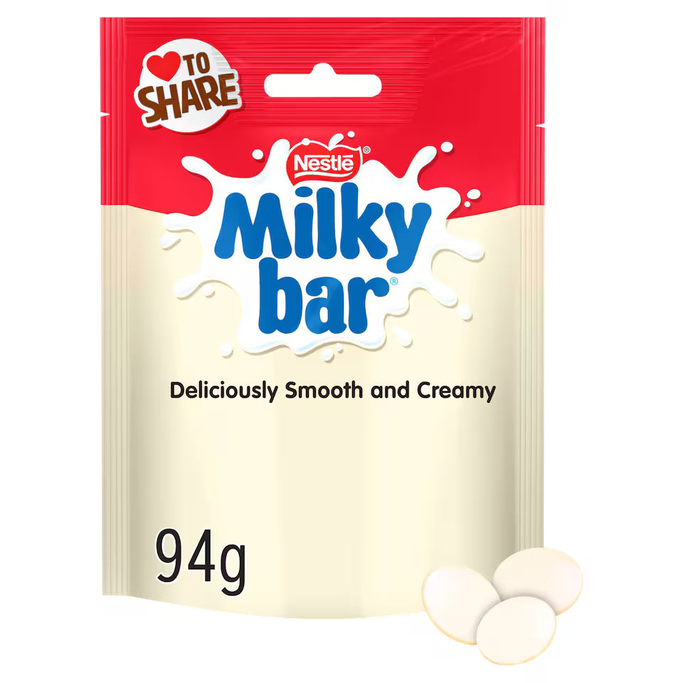 Milkybar White Chocolate Giant Buttons Sharing Bag, 94g