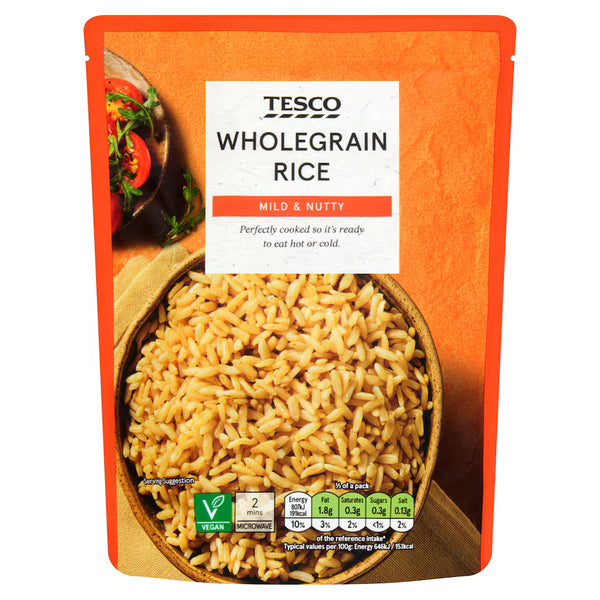 Tesco Microwave Wholegrain Rice, 250g