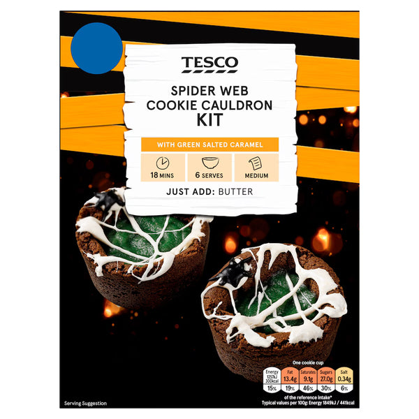 Tesco Spider Web Cookie Cauldron Kit 359g