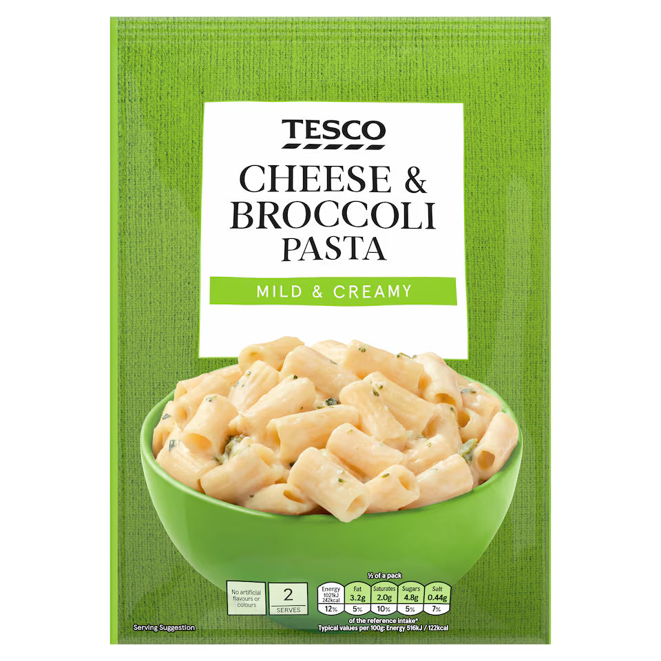 Tesco Cheese & Broccoli Pasta, 120g