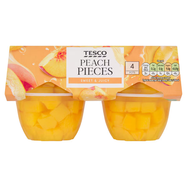 Tesco Peach Pieces, 4x120g