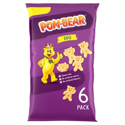 Pom Bear BBQ Crisps, 6x13g