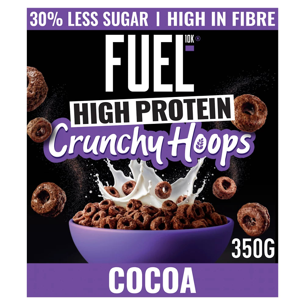 Fuel Chocolate Multigrain Hoops High Protein Breakfast Cereal 350g