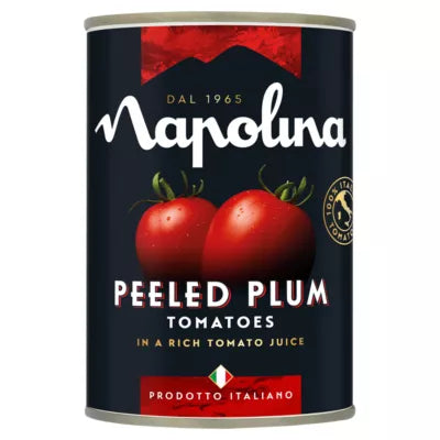 Napolina Peeled Plum Tomatoes in Tomato Juice, 400g