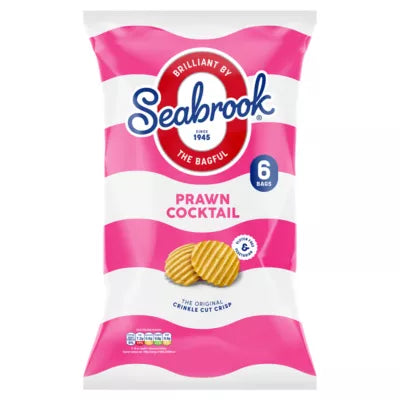 Seabrook Prawn Cocktail Crisps, 6x25g