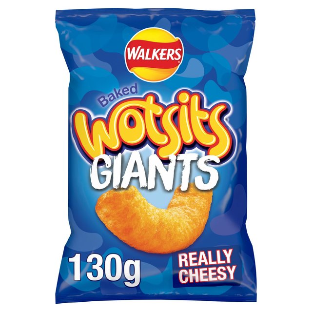 Walkers Wotsits Giants Really Cheesy Sharing Snacks Crisps, 130g