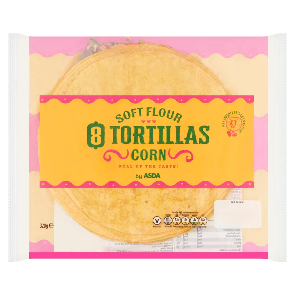 ASDA 8 Corn Tortillas 320g
