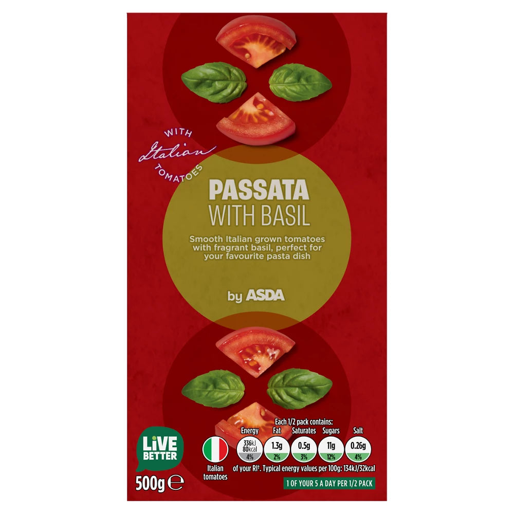 ASDA Passata with Basil 500g