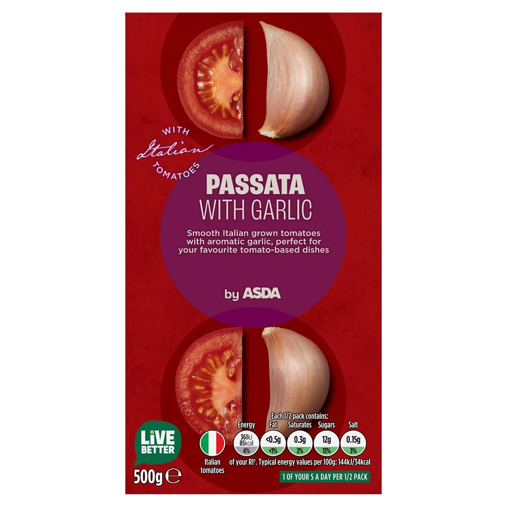 ASDA Passata with Garlic 500g