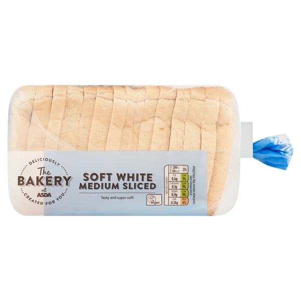 The BAKERY at ASDA The Bakery Soft White Medium Sliced 400g