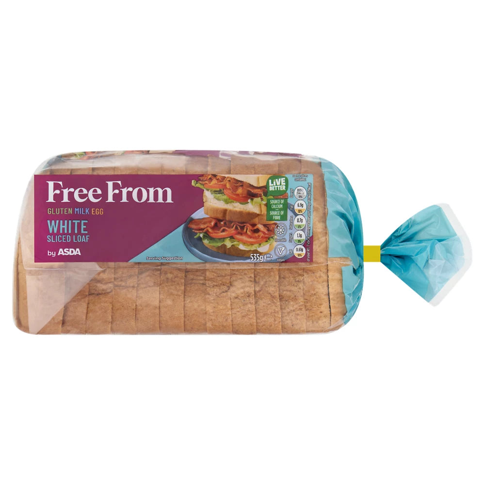 ASDA Free From Free From by White Sliced Loaf 535g