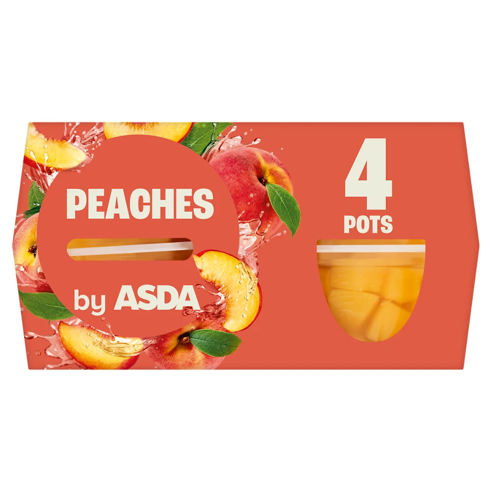 ASDA Peaches Pots 4 x 113g (452g)
