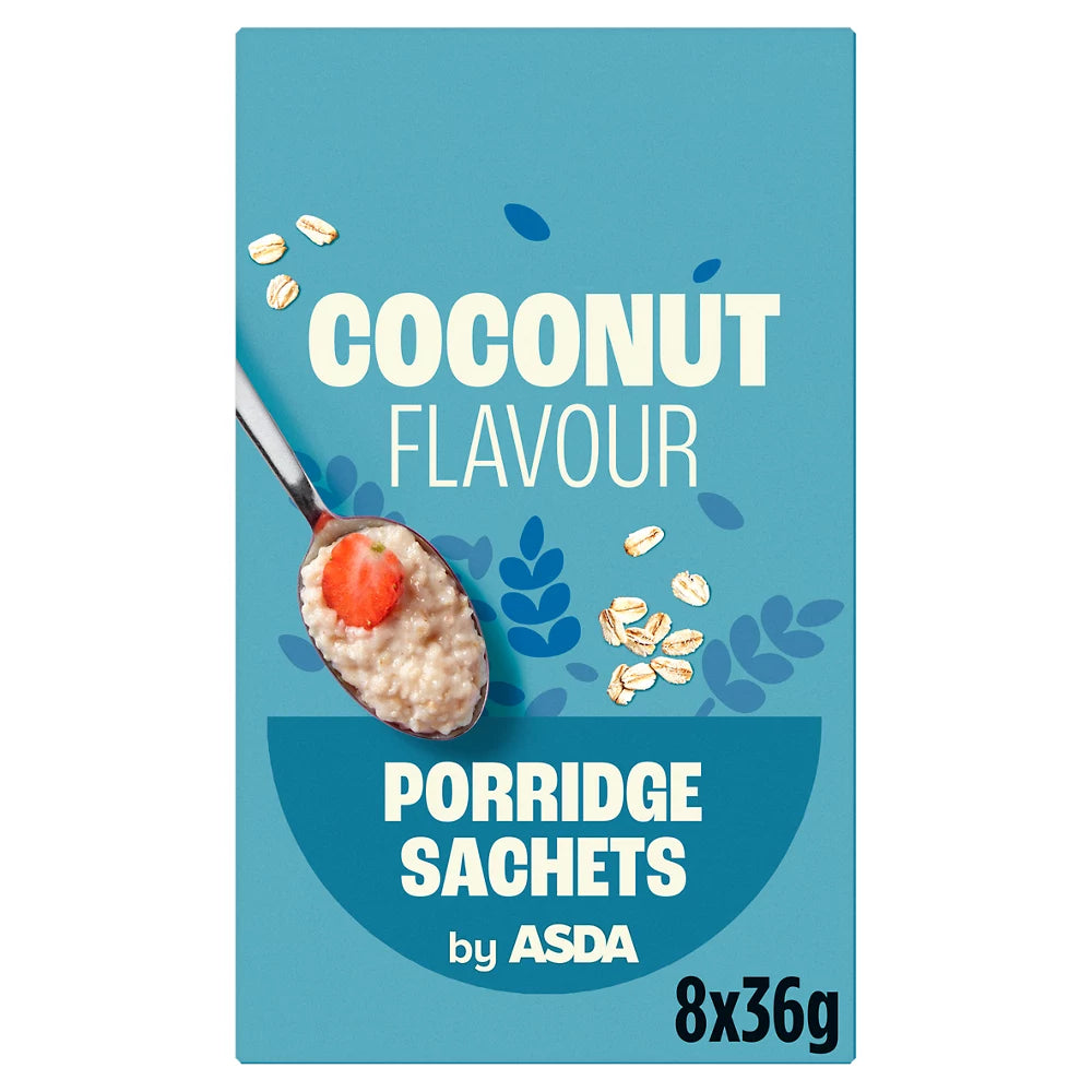 ASDA Coconut Flavour Porridge Sachets 8 x 36g (288g)