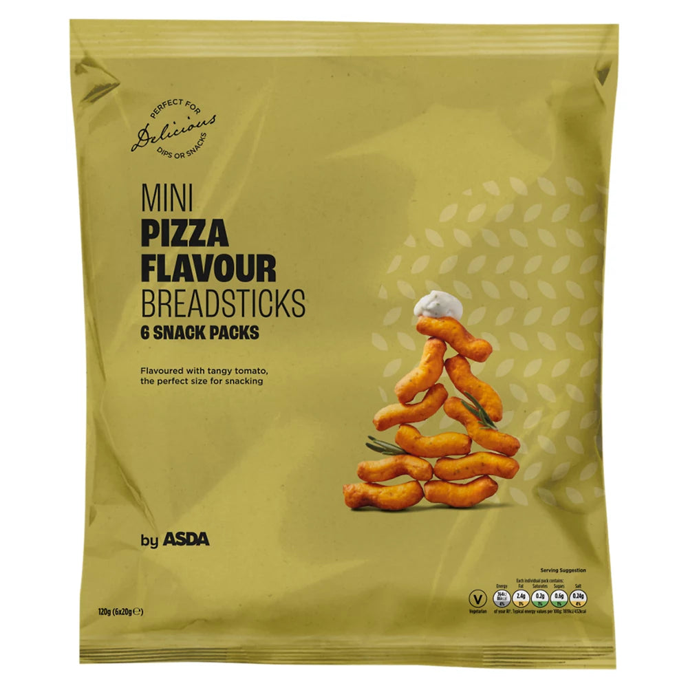 ASDA Mini Pizza Flavour Breadsticks 6 x 20g ( 120g)