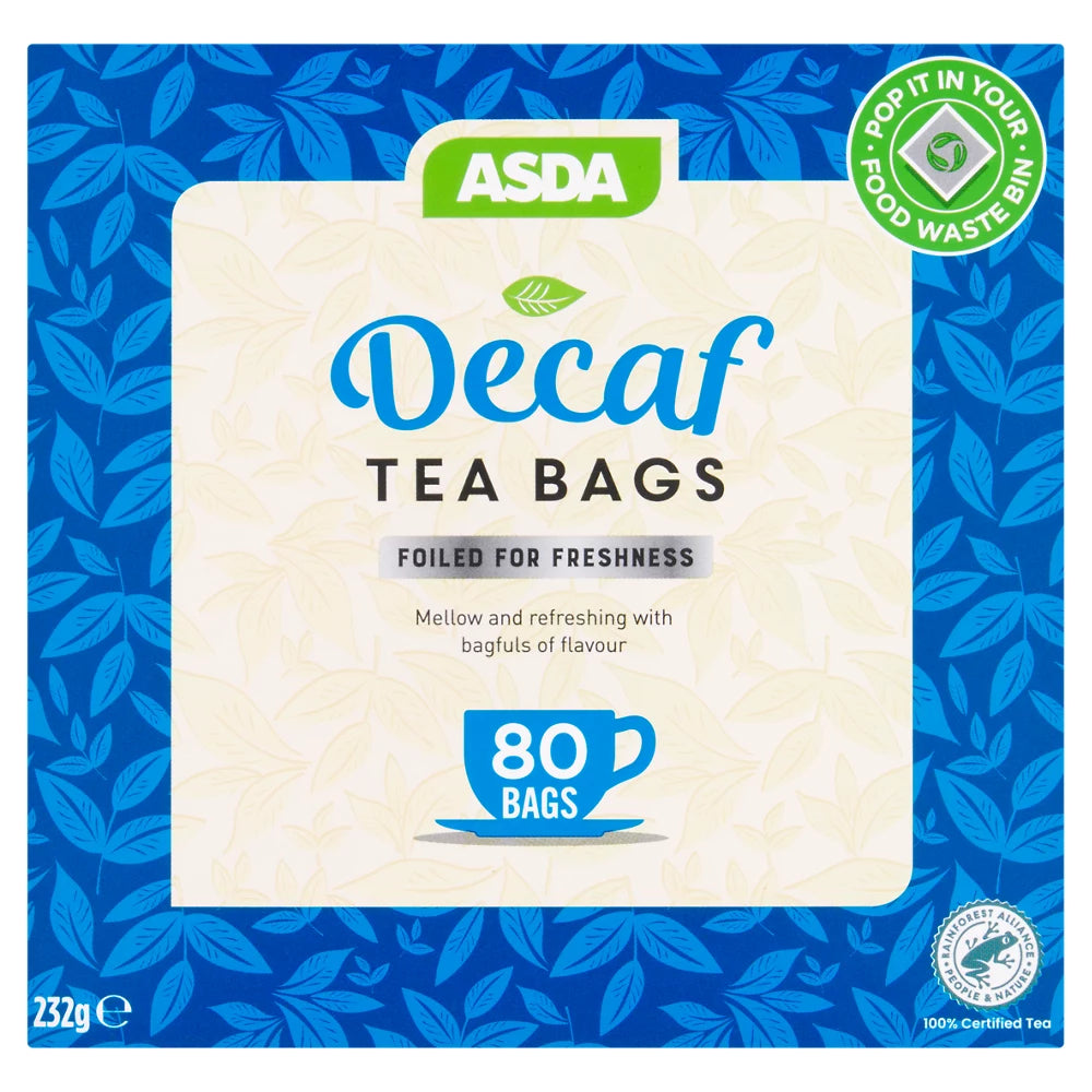 ASDA Decaf 80 Tea Bags 232g