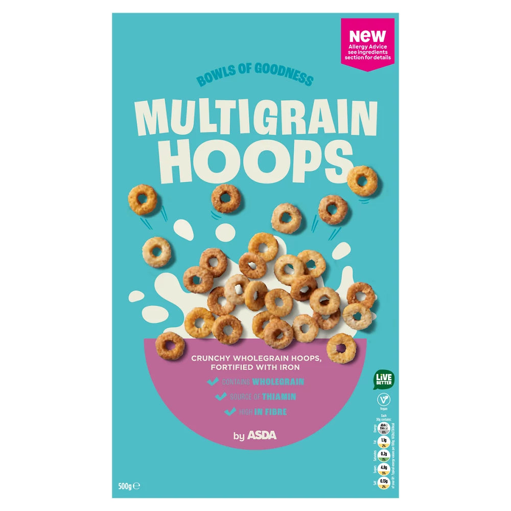 ASDA Multigrain Hoops 500g