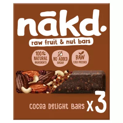 Nakd Cocoa Delight Bar Multipack, 3x35g