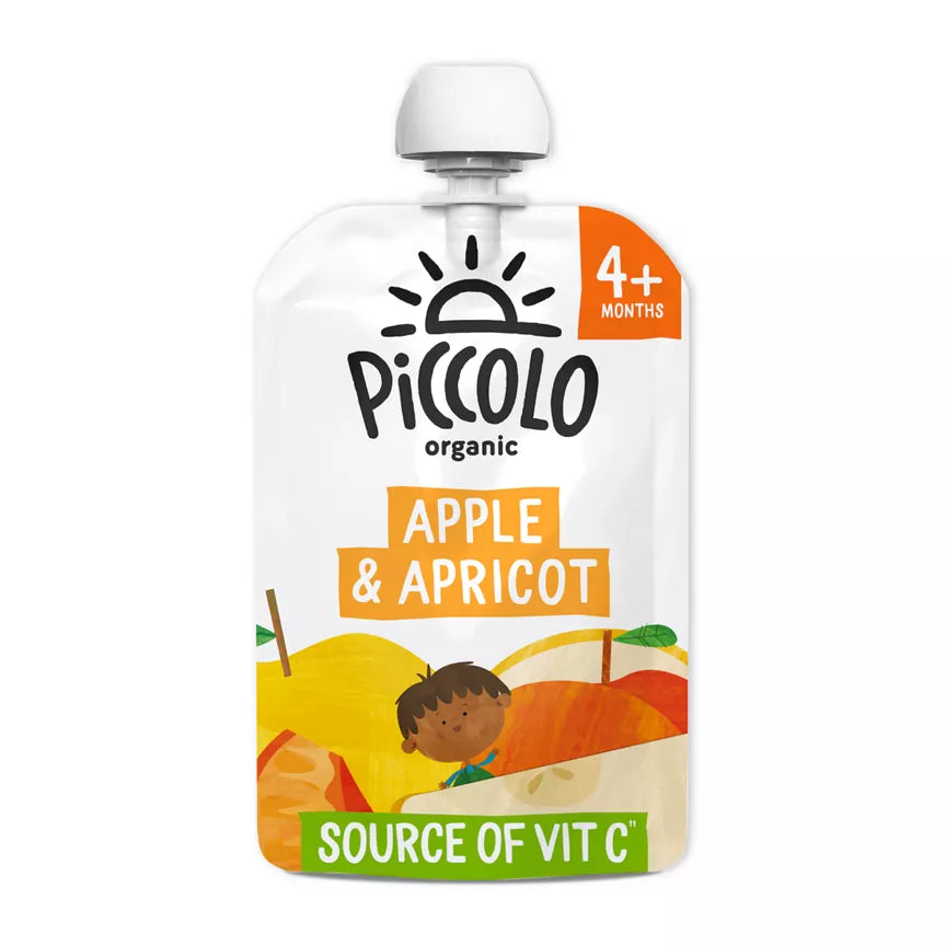 Piccolo Organic Apple & Apricot Smooth, 100g