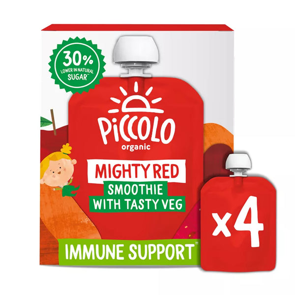 Piccolo Organic Mighty Red Smoothie With Vegetable, 4x90g