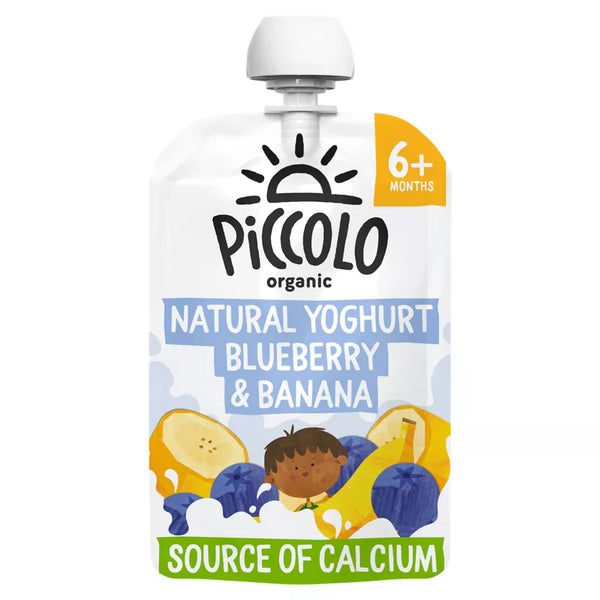 Piccolo Organic Natural Yogurt Blueberry & Banana, 100g