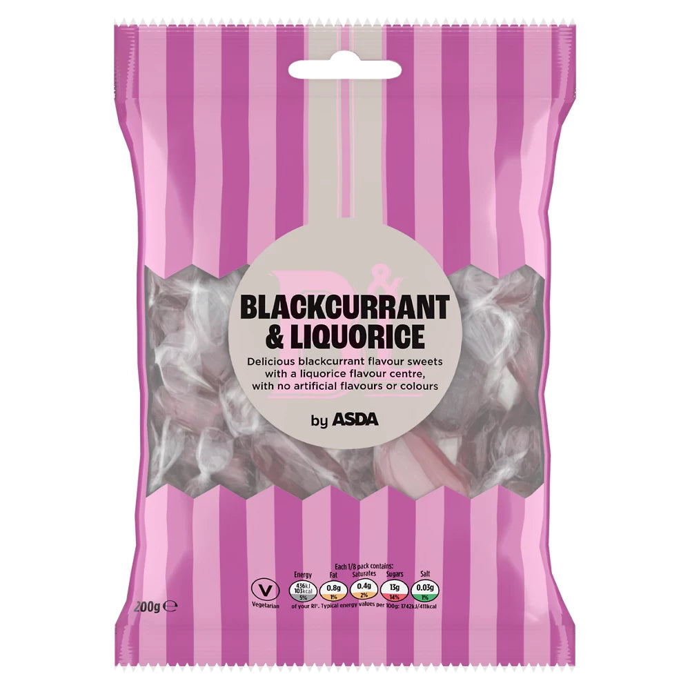 ASDA Blackcurrant & Liquorice 200g