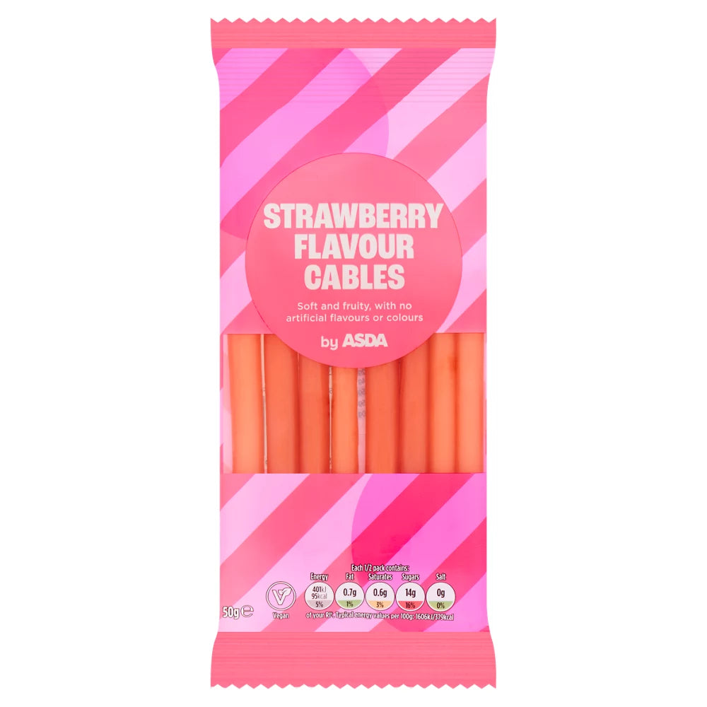 ASDA Strawberry Flavour Cables 50g