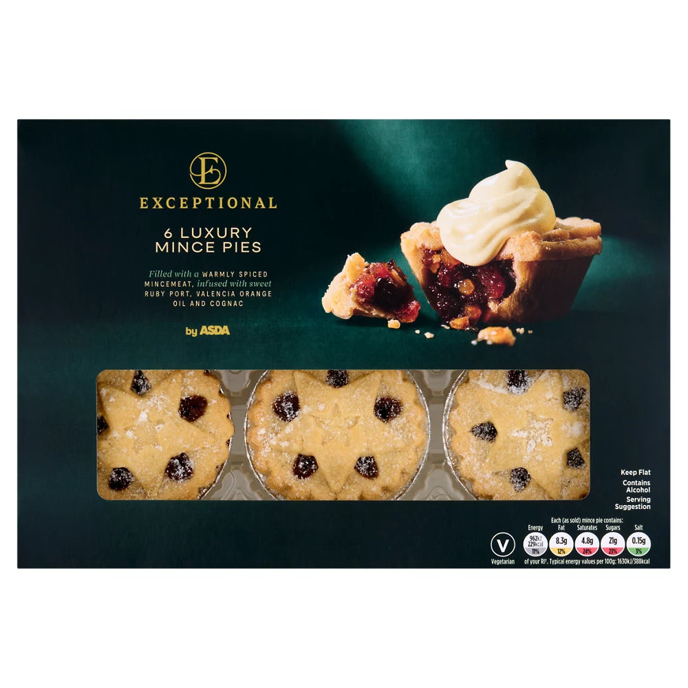 Exceptional by ASDA Exceptional by 6 Luxury Mince Pies