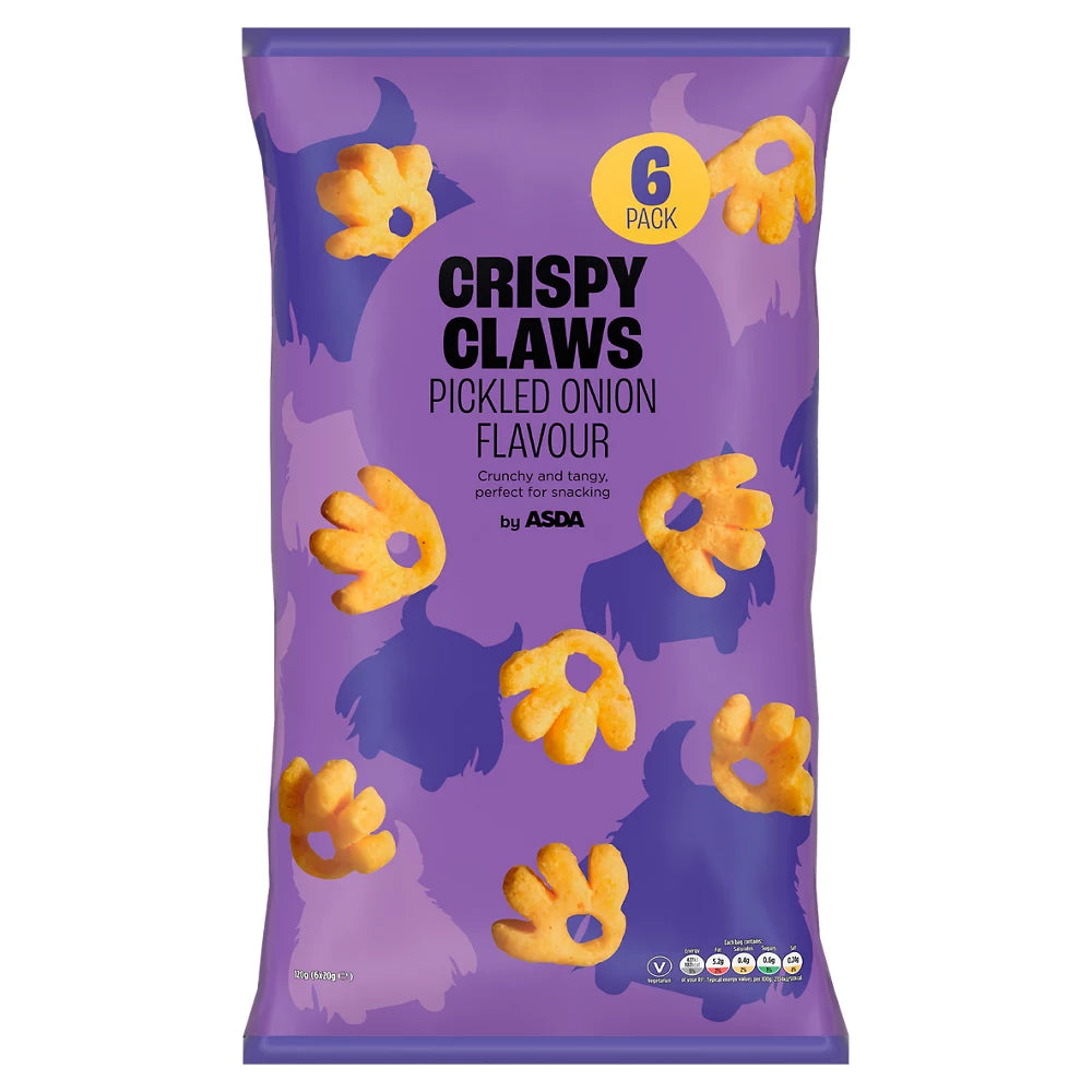 ASDA Pickled Onion Flavour Crispy Claws 120g (6 x 20g)
